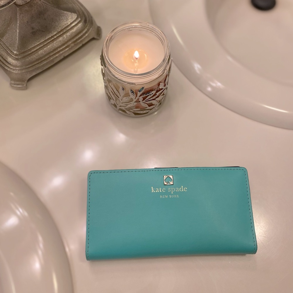 Kate Spade Bifold Teal Wallet